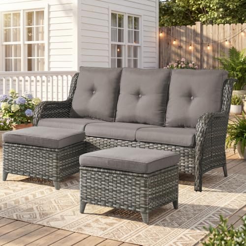 Belord 3-Piece PE Wicker Outdoor Sofa by Belord