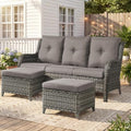 Belord 3-Piece PE Wicker Outdoor Sofa by Belord