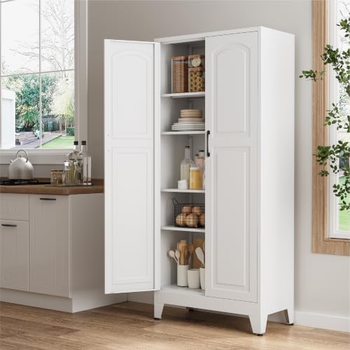 COFaR 71" White Arched Pantry Cabinet - Image 3
