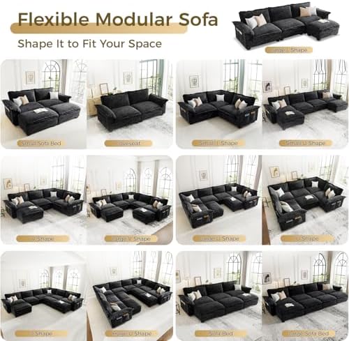 2 Seater Loveseat Sofa, 85 Inch Modular Sectional Cloud Couches - Image 4