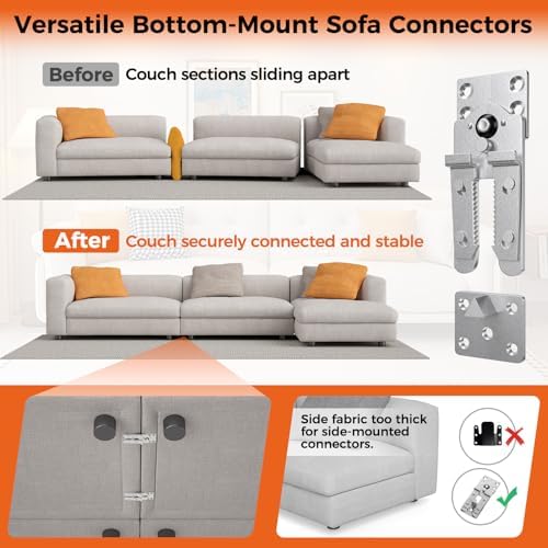 Sectional Couch Connectors, Thickened Interlocking Alligator Couch Connectors - Image 5