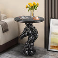 Modern Black-Striped Horse Sculpture Table by Gurdenidea