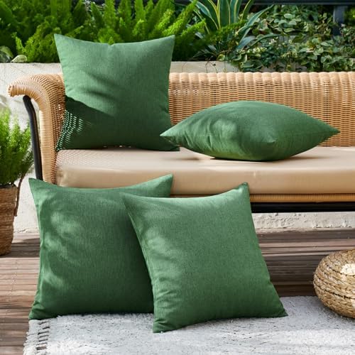 MIULEE Pack of 4 Christmas Decorative Outdoor Throw Pillow Covers Linen - Image 2