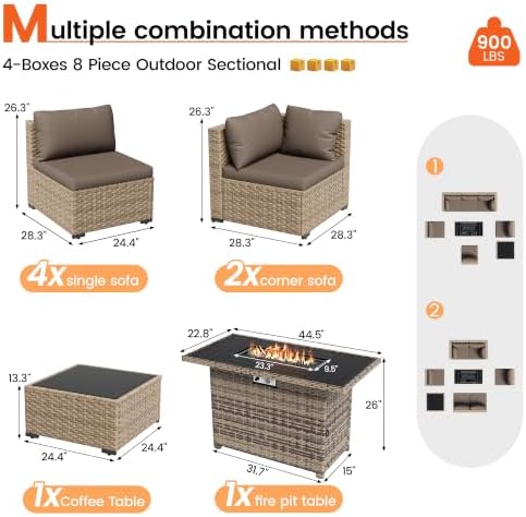 8 Piece Patio Furniture Set - Image 2