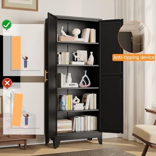 PAOFIN 71" Tall Metal Pantry Storage Cabinet - Image 6