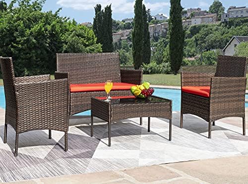 Greesum Patio Furniture 4 Pieces Conversation Sets - Image 3