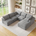 103" Cloud Couch Modular Sectional Sofa, Oversized U-Shaped 6 Seater Deep Seat by MAKIAAP