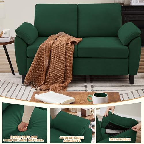 4 Piece Convertible Sectional Sofa Set, Modern Linen Small L Shaped Couch - Image 5