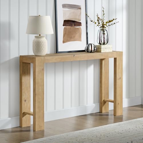 Alaterre Classic Solid Wood Entryway Console Table, Light Oak, 56 Inch - Image 5