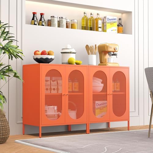 2 Door Accent Cabinet, Metal Storage Cabinet - Image 2