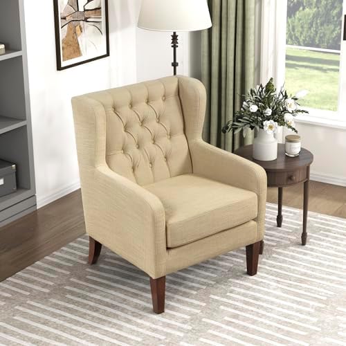 Lexicon Living Room Accent Chair, Button Tufted Wingback, Track Arm, Reversible by Lexicon