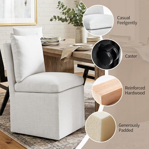 DUHOME Upholstered Armless Dining Chair - Image 5