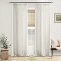 TWODRAPES Pinch Pleated Linen Curtains 108 Inches Long Natural 2 Panels Set by TWODRAPES