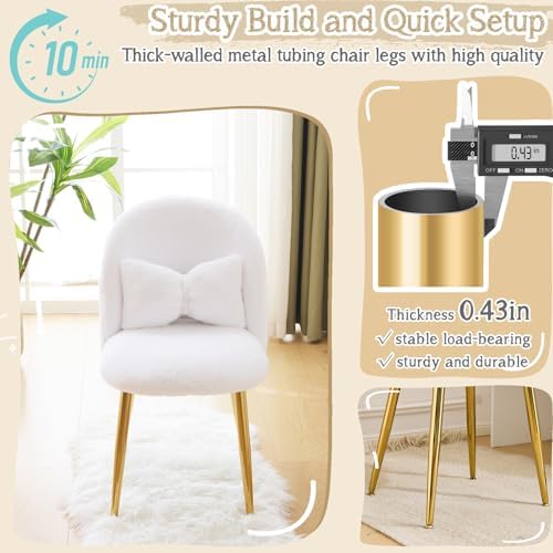 VINGLI Fluffy Girls Vanity Chair - Image 5