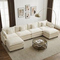 148" Modular Sectional Sofa, U Shaped Cloud Couch by Unknown