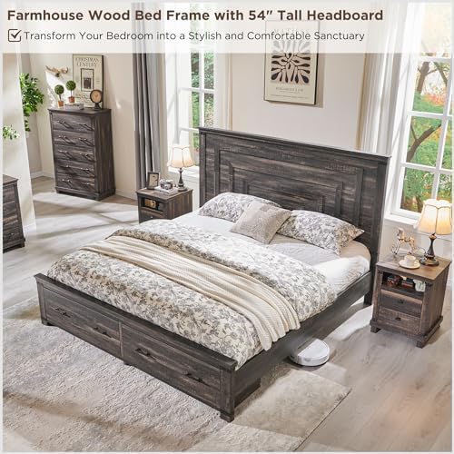 RedLemon 54" Farmhouse Queen Bed Frame - Image 6