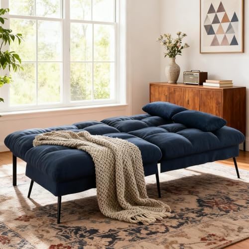 COMHOMA 72″ Convertible Futon Sofa Bed, Adjustable Backrest - Image 4