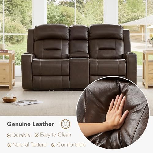 Watson & Whitely Genuine Leather Power Reclining Sofa & Loveseat Set - Image 5