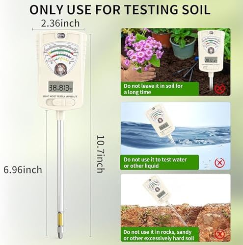Soil Moisture Meter, 7-in-1 Soil Tester - Image 6