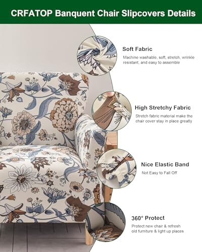 CRFATOP Accent Chair Cover, Stretch Armchair Slipcover - Image 4