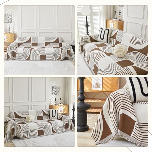 WEYOND Boho Couch Cover, Chenille Sofa Covers Washable - Image 2