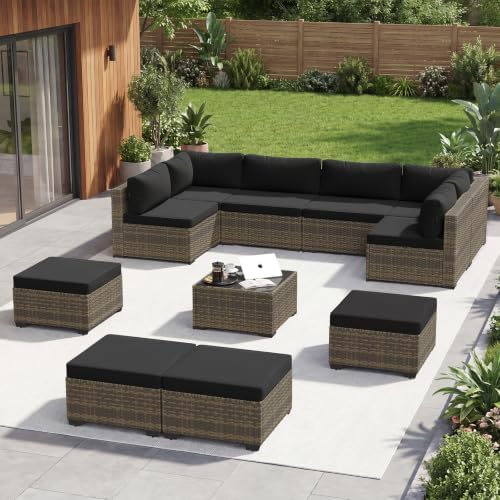 Aoxun Patio Furniture Sets, 11-Piece Outdoor Furniture - Image 2