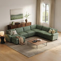 LINSY HOME Modular Sectional Sofa 6 Seat Couch Corduroy Cloud Couch by LINSYHOME