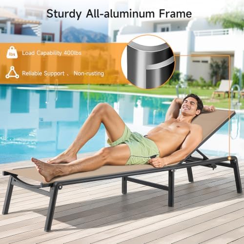 Aluminum Chaise Lounge Chair Outdoor - Image 5