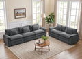 Oprisen 2 Pieces Cloud Couch Set, Upholstered Comfy Modular Sectional Sofa Deep by Oprisen