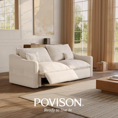 POVISON Ergopals 84'' Reclining Sofa, Loveseat Recliner, 2 Seater - Image 6
