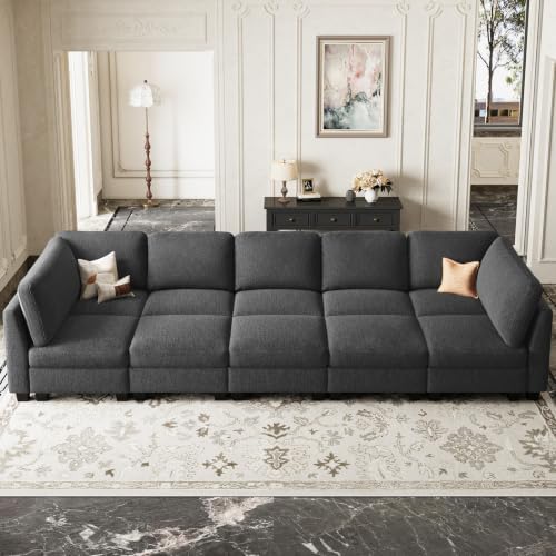 Belffin Cloud Couch with Deep Seat Linen Sectional Sleeper Sofa Apartment by Belffin