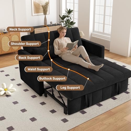 Nebuaegis Sleeper Sofa Bed, 3-in-1 Convertible Pull Out Couch - Image 4
