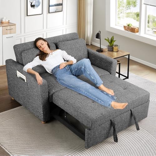 SEJOV Loveseat Sleeper, 3-in-1 Convertible Sofa Bed Pull Out - Image 4