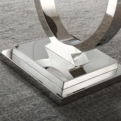 Modern Faux Marble End Table, Faux Marble Side Table - Image 4
