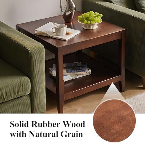 Side Table, Solid Wood Square End Table - Image 6