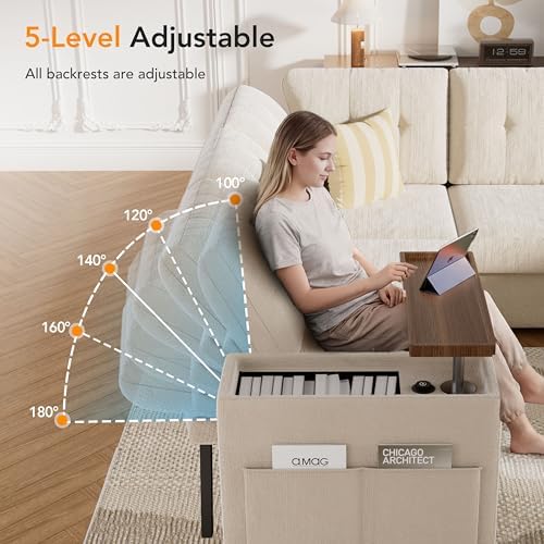 Vipbear 130" Modular Sectional Sleeper Sofa - Image 7