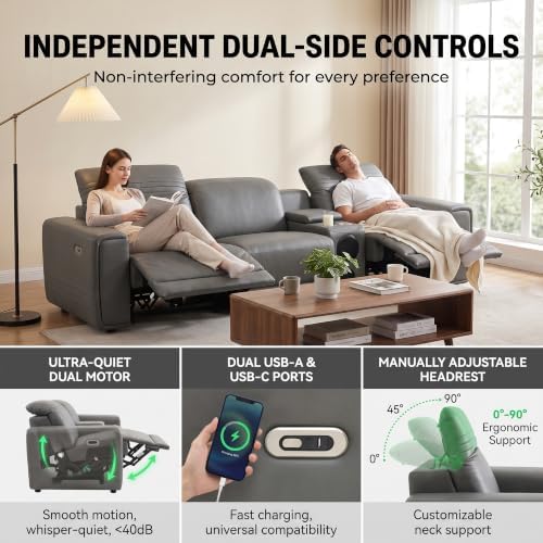 2 Pieces Power Recliner Sofa Set - Image 3