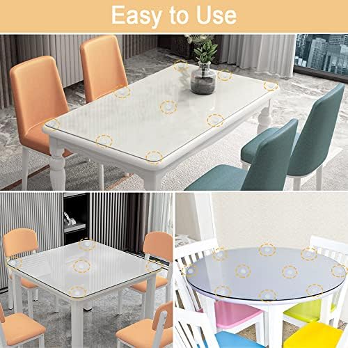 Premium Clear Soft Glass Table Top Bumper, Anti Slide and Scratch - Image 4
