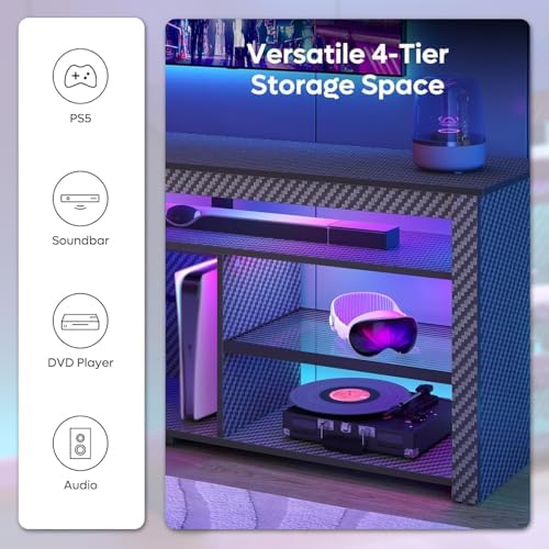 Bestier TV Stand for 70 inch TV, Tall Entertainment Center - Image 3