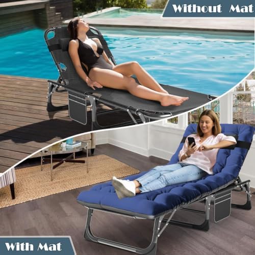 MOPHOTO 5-Position Folding Chaise Lounge Chair - Image 3