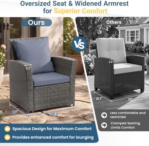 Wisteria Lane 4 Piece Outdoor Wicker Patio Furniture Set - Image 4