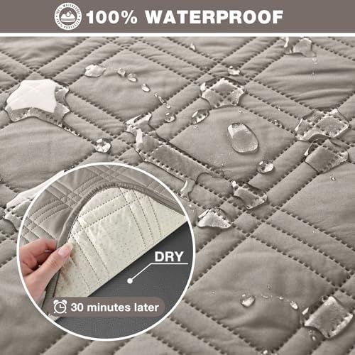 TAOCOCO 100% Waterproof Oversized Loveseat Recliner Cover, Non Slip Split Couch - Image 6