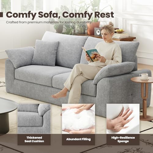 89.8" Cloud Boneless Sofa, Loveseat Couches - Image 4