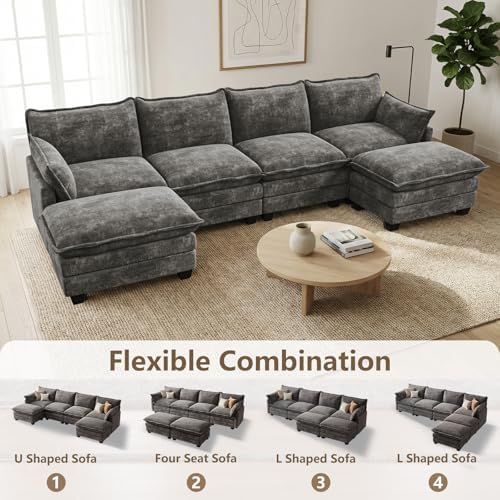 Modular Sectional Couch for Living Room, U Shaped Comfy Sofa - Image 3