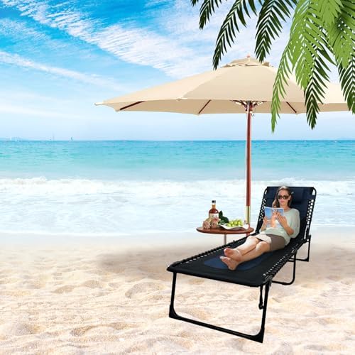 Oversized Padded Outdoor Folding Lounge Chair - Image 2