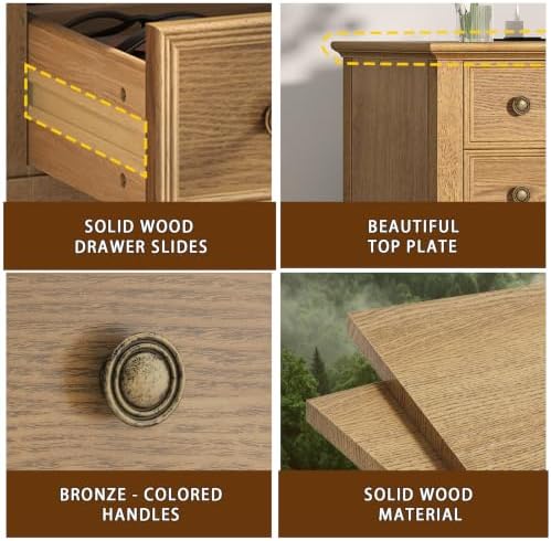 IKENO Solid Wood Nightstand - Image 5