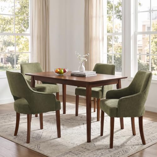 Chenille Upholstered Dining Chairs Set of 6 - Image 6