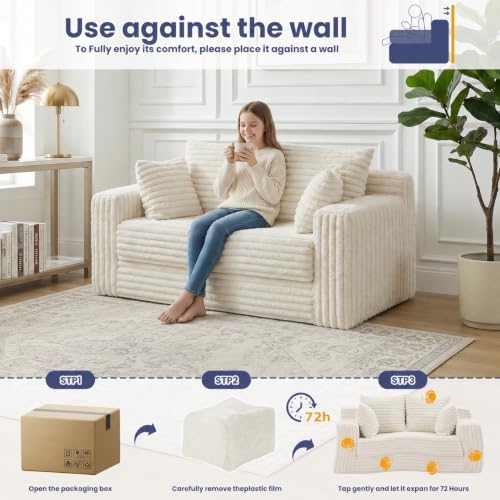 3-in-1 Convertible Sofa Bed: Boneless Loveseat Sleeper & Folding Couch Bed - Image 6