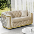 62.5" Velvet Chesterfield Sofa by DAMAIFROMFURNITURE