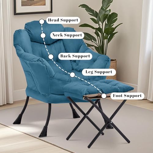 Lazy Chair with Ottoman, Comfy Reading Chair - Image 6